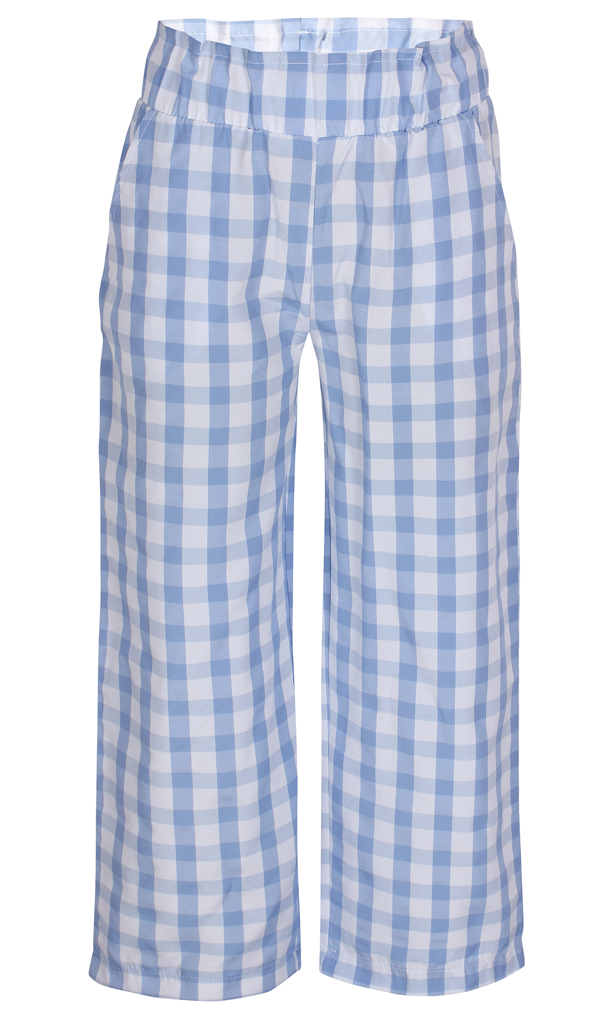 Kids Up - Søde bukser - lyseblå-hvid ternet Pammi - Underdele - IsaDisaKids