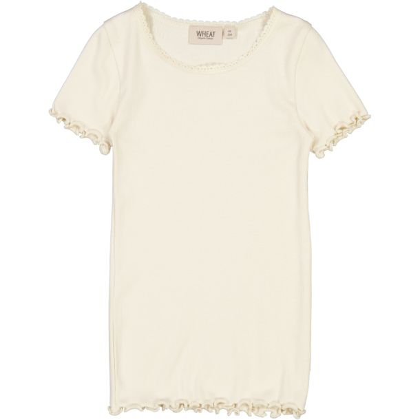 Wheat - bld rib t-shirt Lace, eggshell