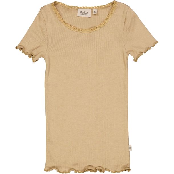 Wheat - bld rib t-shirt Lace, latte