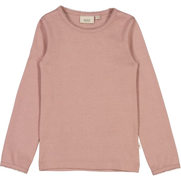 Wheat-Rib T-Shirt - Blonde, rose melange