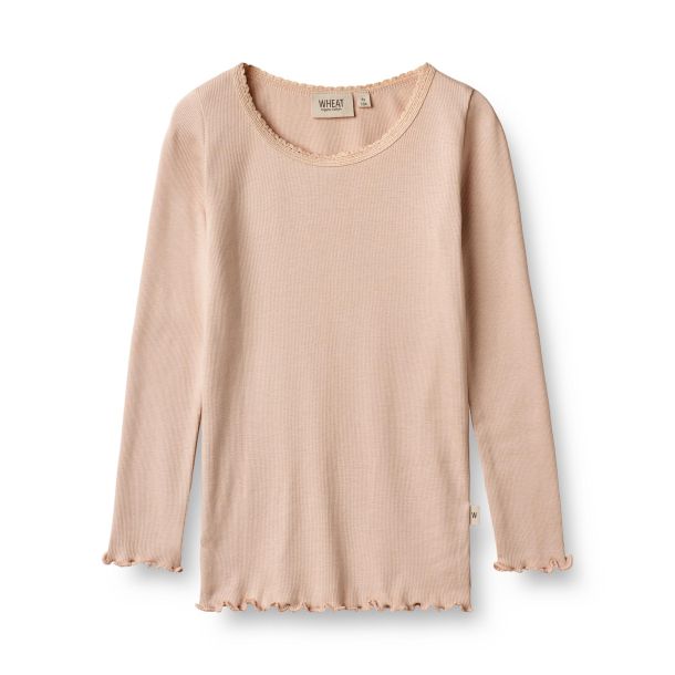 Wheat - Rib T-Shirt Reese, rose dust