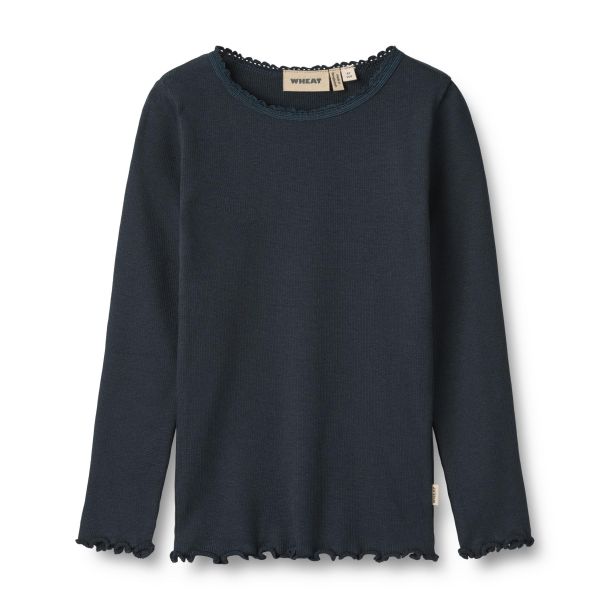 Wheat - Langarmshirt Reese, navy