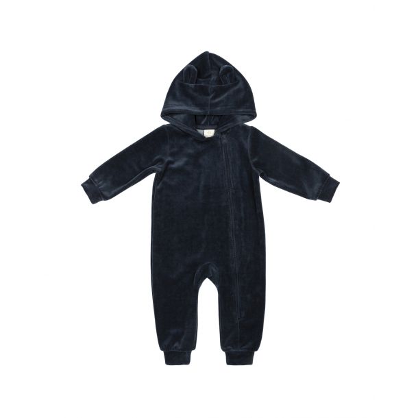 Smallstuff - Bld jumpsuit i velour - Navy