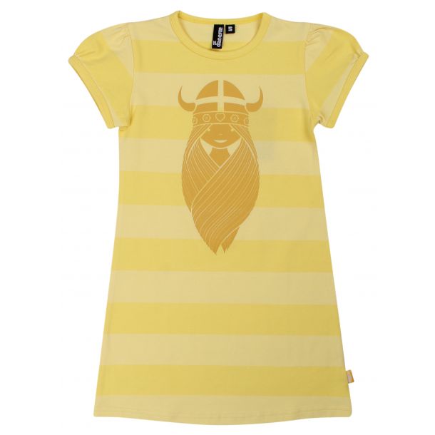 Danef - Ocean dress, gul-stribet med vikingepigen, Freja