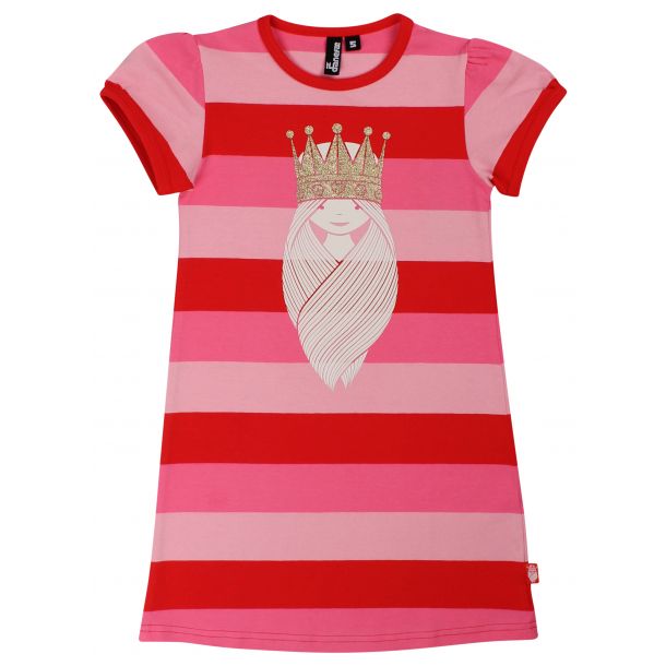 Danefae - Ocean Dress, rot-pink gestreift mit der Wikinger Prinzessin Freja