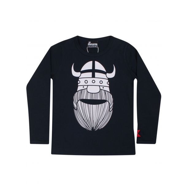 Danef - Basic shirt i navy - med viking Erik 