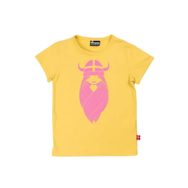 Danefae -Danebasic - Schnes T-Shirt mit der Wikingerin Freja, gelb
