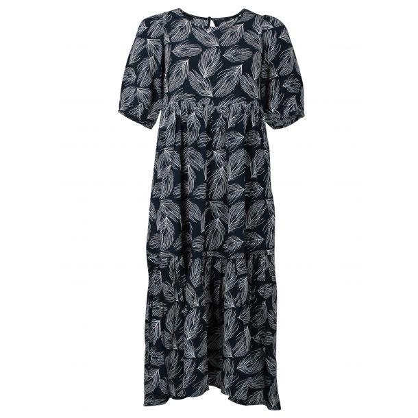 Danef - Juli Dress - skn navy kjole med flotte palmer