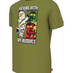Lego Wear - kortærmet Ninjago t-shirt i olive green - Mærker - IsaDisaKids