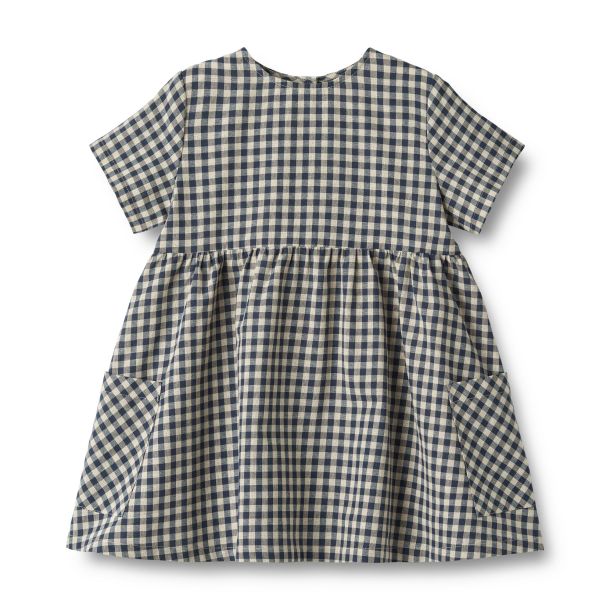 Wheat - skn ko kjole Ayse Dress, blue check