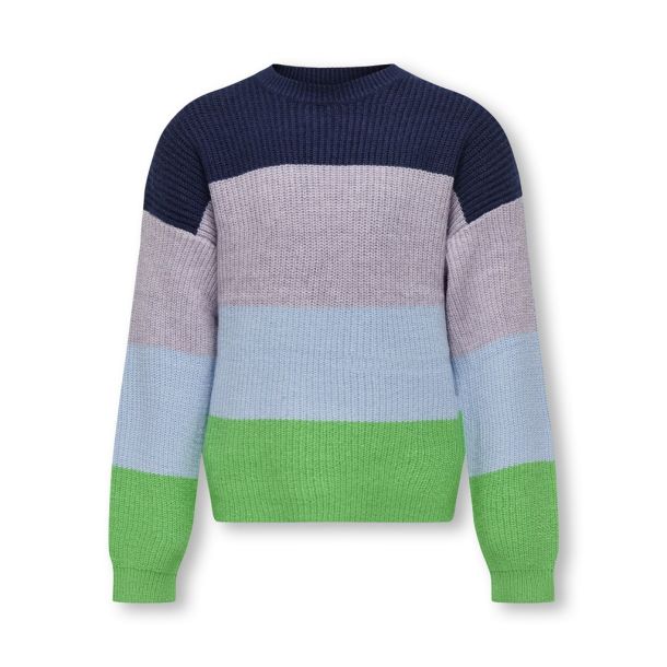 Kids Only - bld stribet pullover, island green