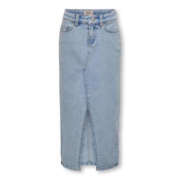 Kids Only - Kogsiri - lang denim nederdel, light blue denim