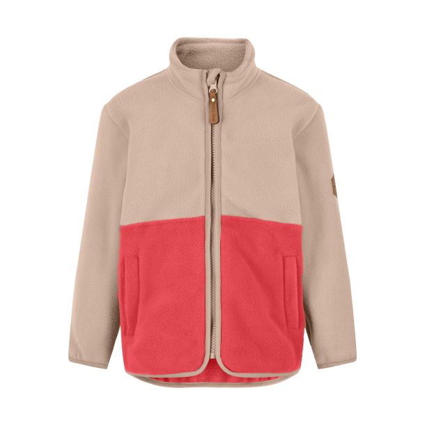 Mikk-Line - Weiche Fleecejacke in warm taupe, aus recyceltem Material