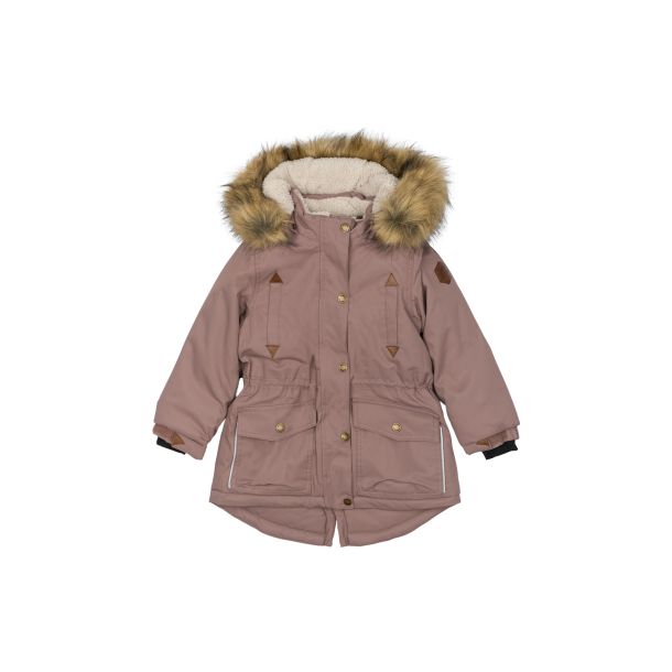 Mikk Line - Vinterjakke parka med pels, twilight mauve