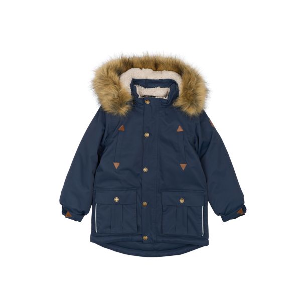 Mikk Line - Vinterjakke parka med pels, blue nights