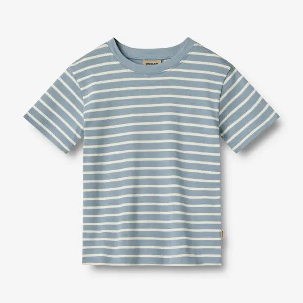 Wheat - t-shirt med striber Fabian, ashley blue stripe