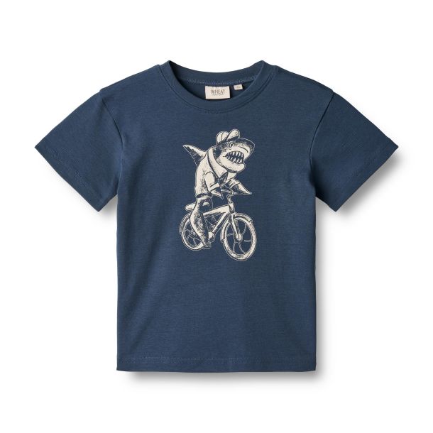 Wheat - flot haj t-shirt Kristian, blue waves