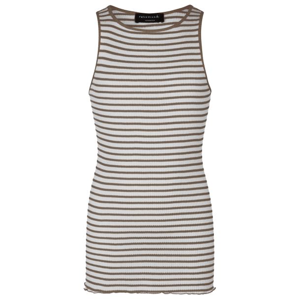 Rosemunde - Seidentop - Elfenbein - Dark Sand Stripe