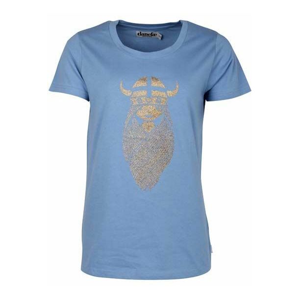 Danef - Favorito Tee - Flot t-shirt i Waterblue med viking Freja