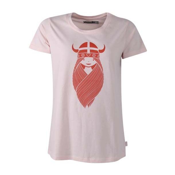 Danefæ - Favorito - Flot t-shirt Soft Pink med viking Freja - Mærker - IsaDisaKids