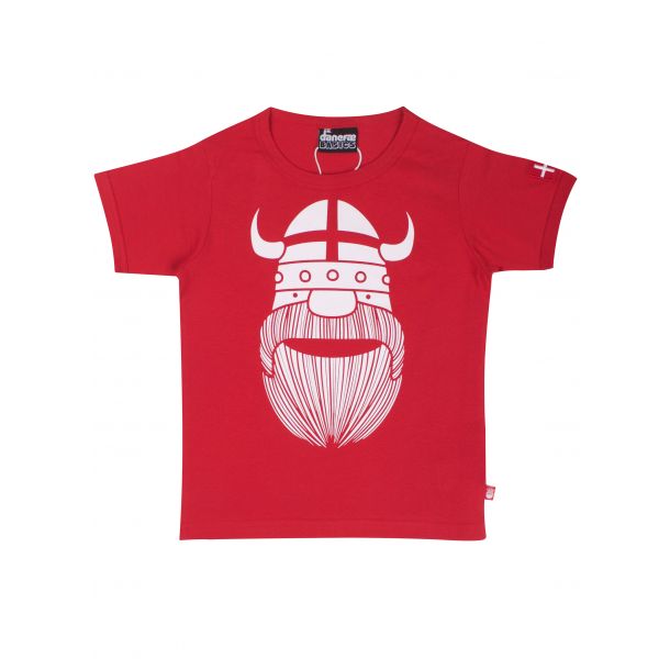 Danefae - Skn rd basic T-shirt med vikingen Erik 