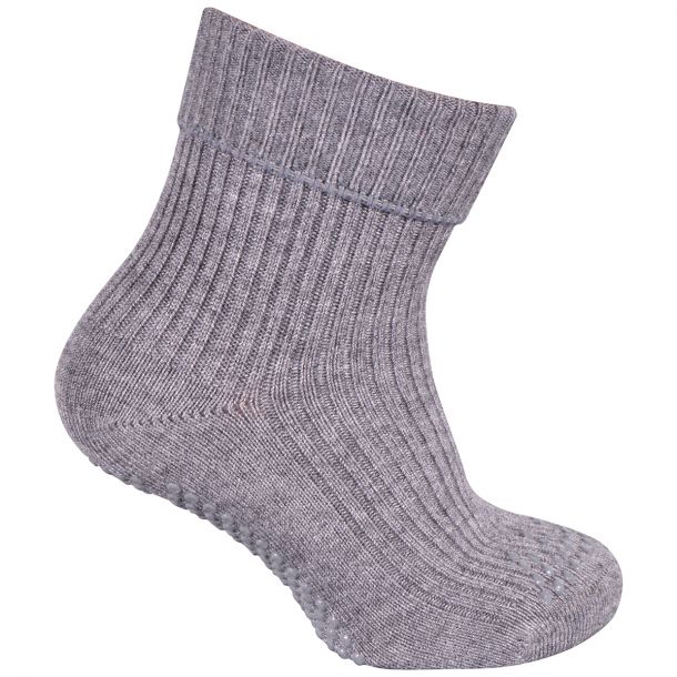 Melton - Sch&ouml;ne "Geh-Socken" in Grau