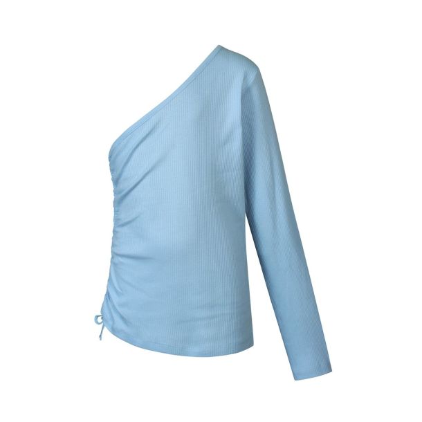 D-XEL - Chicory - one-shoulder Shirt, powder blue