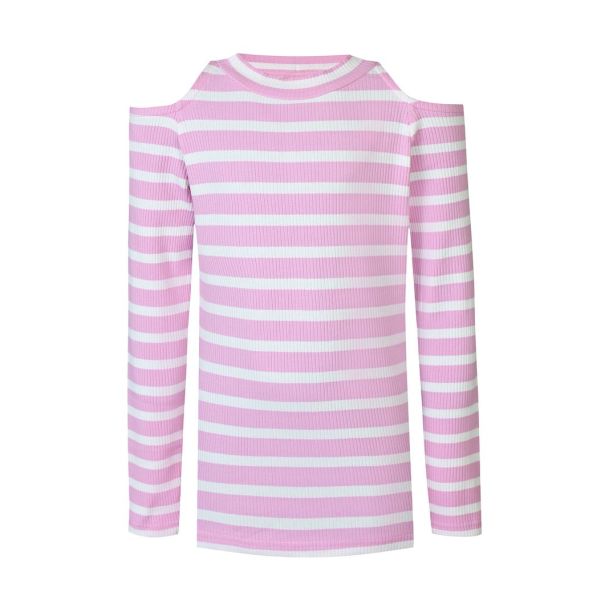 D-XEL - Saga - stribet langrmet shirt, cyclamen pink