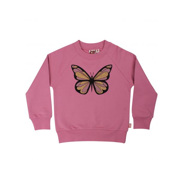 Danefae DYR - Dyrbellow - Schnes Sweatshirt mit einem Schmetterling in Altrose