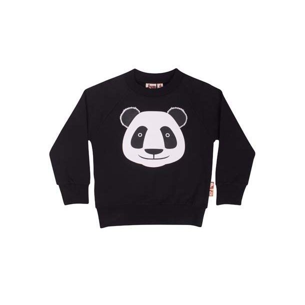 Danef DYR - Lkker Bellow sweat med flot panda - Black