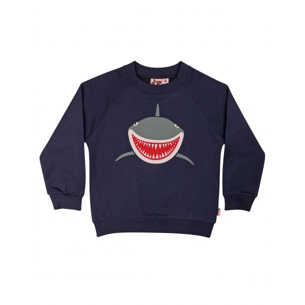 Danefae DYR - Dyrbellow - Schnes Sweatshirt mit Hai in dunkelblau