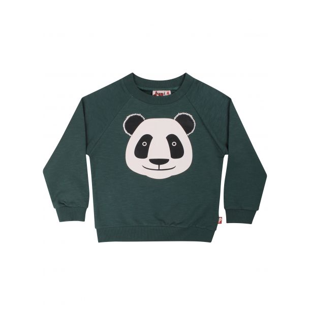 Danefae DYR - Dyrbellow - Schnes Sweatshirt mit Panda in Dunkelgrn