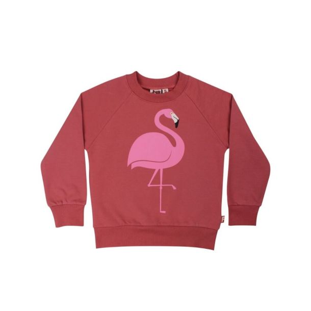 Danefae DYR - Dyrbellow - Schnes Sweatshirt mit Flamingo, dark red
