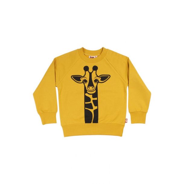 Danefae DYR - Dyrbellow - Schnes Sweatshirt mit Giraffe in Currygelb