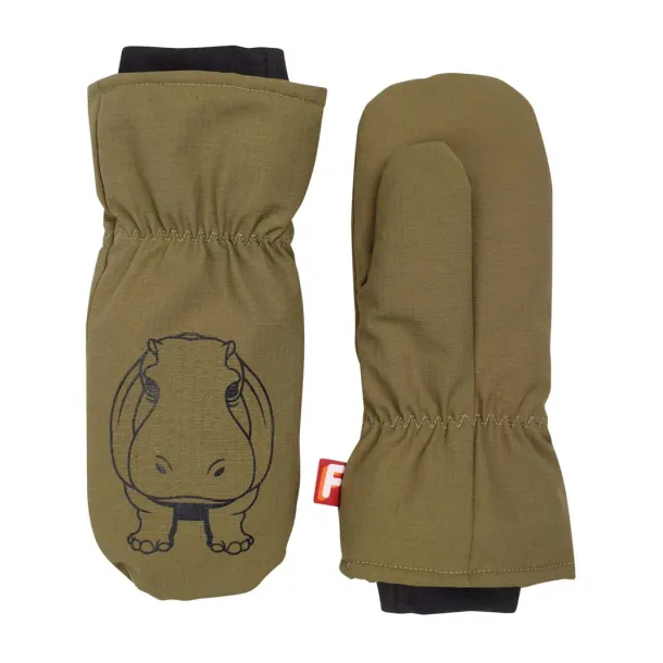 Danefae DYR - Dyrpaw - Handschuhe mit einem Nilpferd, army