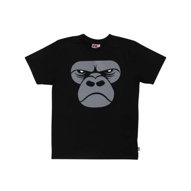 Danef K - Schnes T-Shirt mit einem Gorilla in Schwarz