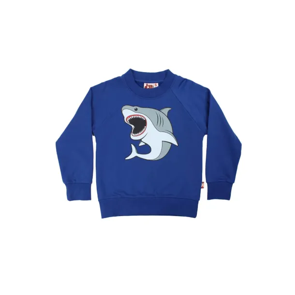 Danefae DYR - Dyrbellow - Schnes Sweatshirt mit einem Hai, deep blue