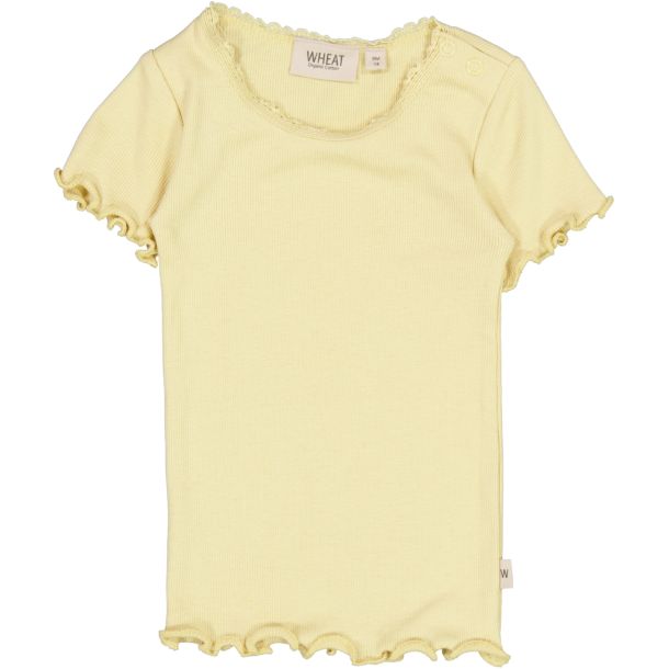 Wheat - bld rib t-shirt Lace, yellow dream