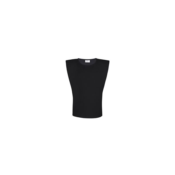 D-XEL - Shirt i sort med skulderpuder