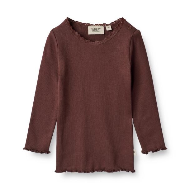 Wheat - Rib T-Shirt Reese, aubergine