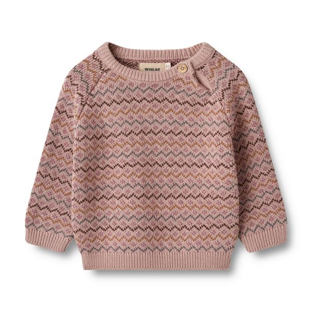 Wheat - Jacquard Pullover Nannna, dry rose