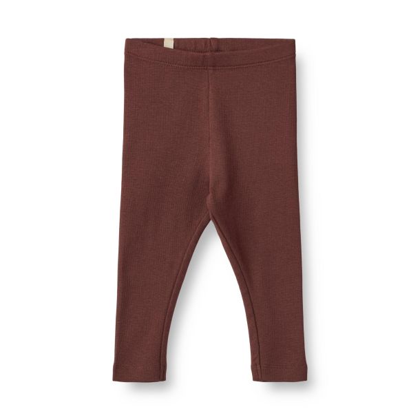 Wheat - rib leggings Maddy, aubergine