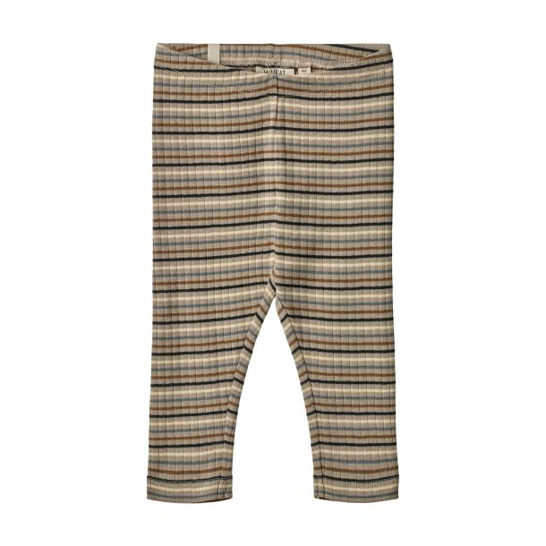 Wheat - Schne gerippte Jersey Leggings Jules in Multi Stripe, Bio