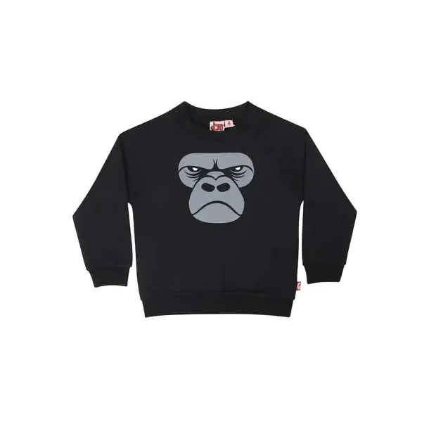 Danefae DYR - Dyrbellow - Schnes Sweatshirt mit eineM Gorilla in Schwarz