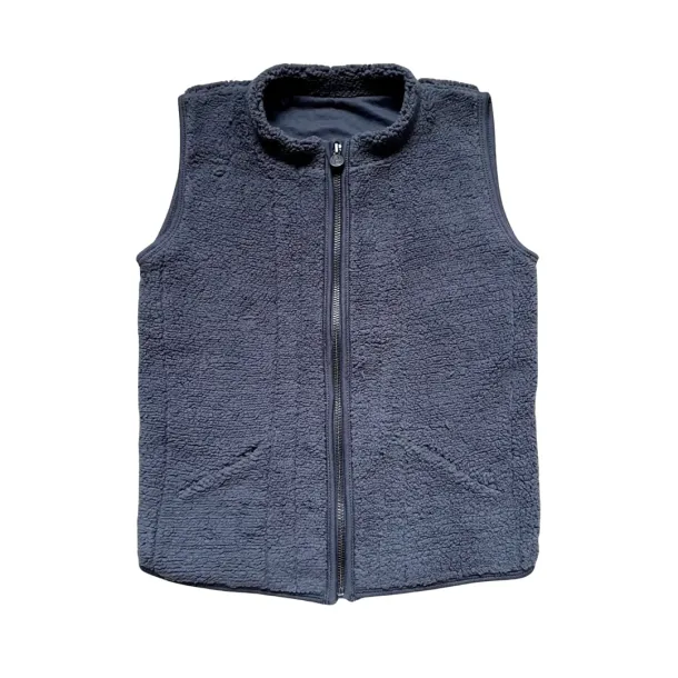 Okker Gokker - sd teddy vest, bluegrey