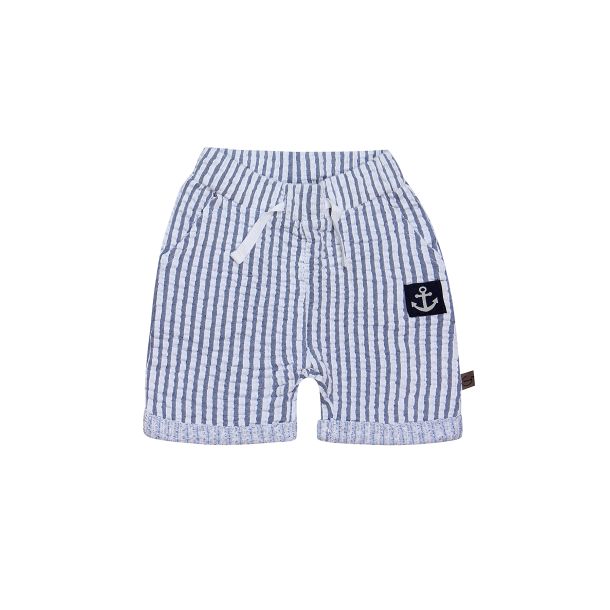 Kids Up Baby - George - stribet shorts med lommer, navy