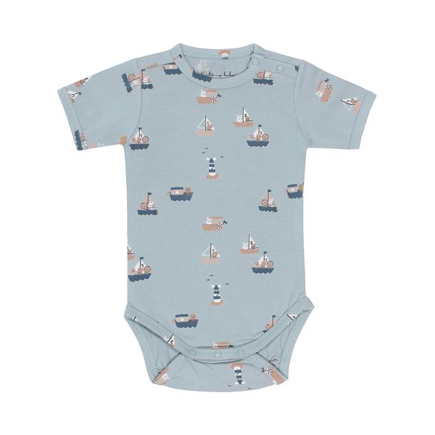 Kids Up Baby - S&uuml;&szlig;er kurzarm Body mit Booten - Blau