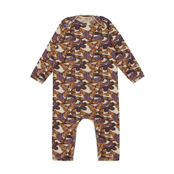Kids Up Baby -Jumpsuit - mit Schmetterlinge, grape shake