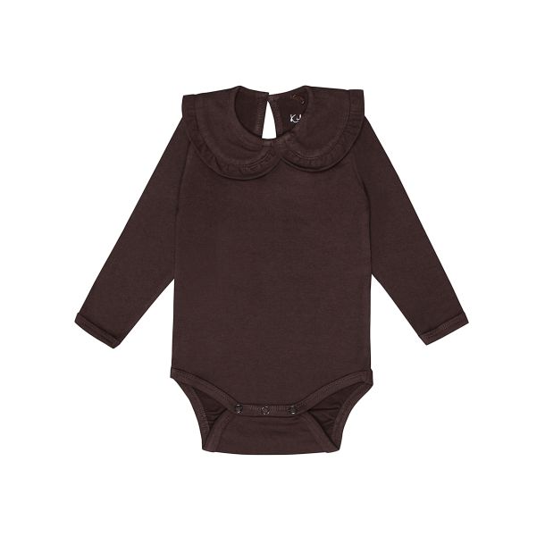 Kids Up Baby - Sd body i med flsekrave - Brun