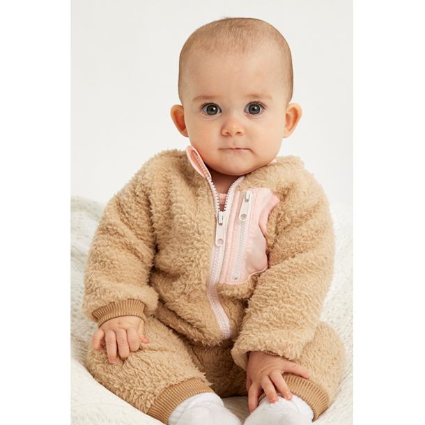 Kids Up Baby - Weicher Fleece Cardigan in Rose Blush